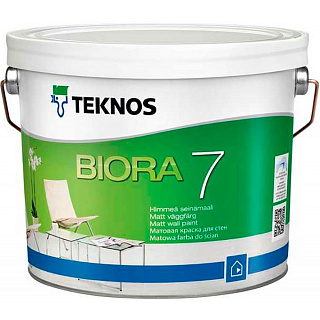 Teknos Biora 7 для стен и потолков белая 9 л купить