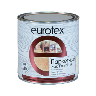 Лак паркетный EUROTEX Premium Бесцветный полуматовый (0.8л) купить