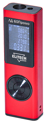 Лазерный дальномер Elitech ЛД 60 Промо 0.03–60м Li-ion,USB точность ±0.3мм/м купить