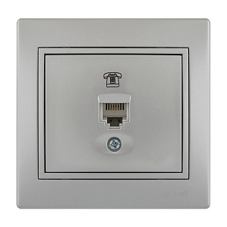 Розетка LEZARD MIRA 701-1010-137 TF евро, скрытой проводки, металлик серый купить