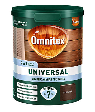 Пропитка-антисептик Omnitex by Pinotex Universal 2в1 Палисандр 50035512 (0.9л) купить
