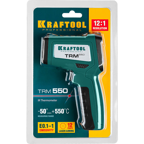 Пирометр (термометр) инфракрасный KRAFTOOL TRM-550 (от-50 до+550град) 45705-550 купить