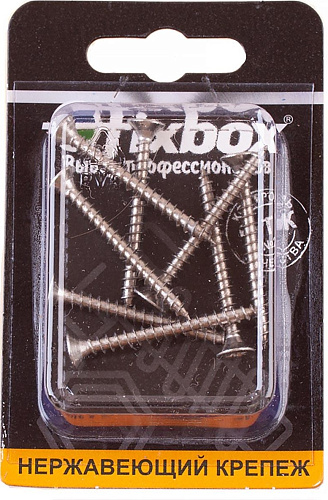 Саморезы универсальные нержавеющие 4*40мм 8шт Fixbox 555440 купить