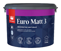 Тиккурила Euro Matt 3 моющаяся для стен и потолков (База А) 9 л
