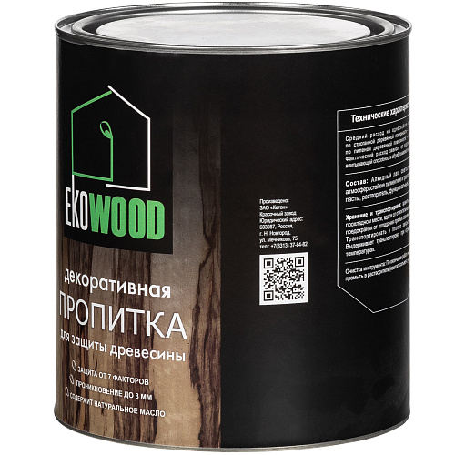 Пропитка декоративная для древесины EKOWOOD орегон (2.5л) купить