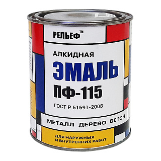 Эмаль РЕЛЬЕФ ПФ-115 ярко-зеленая 0.8 кг купить
