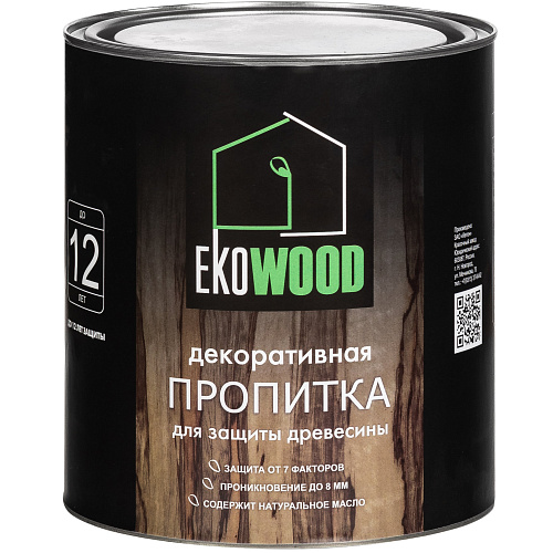 Пропитка декоративная для древесины EKOWOOD тик (2.5л) купить