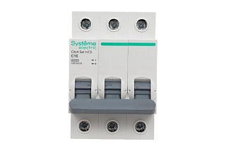 Выключатель автоматический City9 характеристика С 3П 16А 4,5кА C9F34316 Systeme Electric 1618487 купить