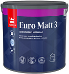 Tikkurila Euro Matt 3 краска для стен и потолков бесцветная (База C) 2.7 л Tikkurila Euro Matt 3 краска для стен и потолков бесцветная (База C) 2.7 л