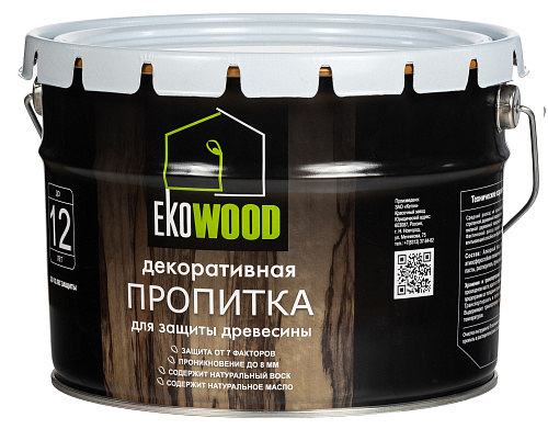 Пропитка декоративная для древесины EKOWOOD бесцветная (9л) купить