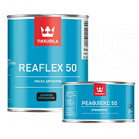 Краска эпоксидная двухкомпонентная для ванн и бассейнов Tikkurila Reaflex 50 (комплект с отвердителем) белая (1л)