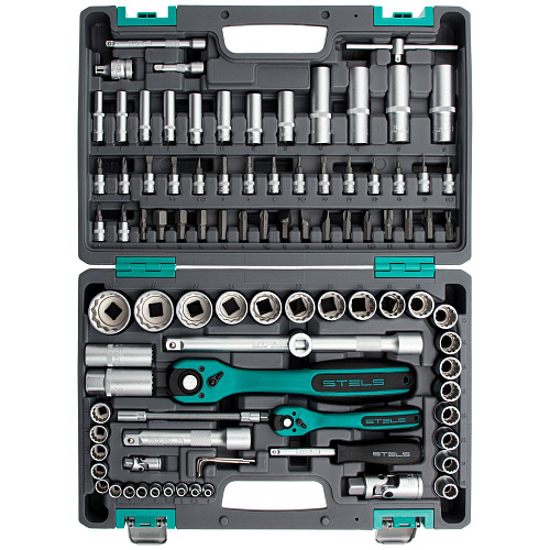 Набор инструментов STELS CrV 94предм 1/2", 1/4" CrV кейс 14118 купить