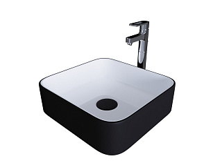 Раковина Grossman GR-4042BW черный,белый 385*385*140мм Grossman GR-4042BW купить