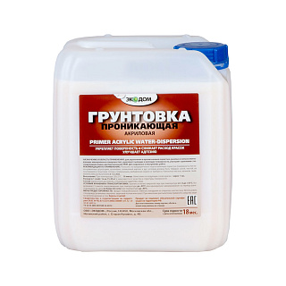 Грунтовка проникающая акриловая ЭкоДом 5 л купить