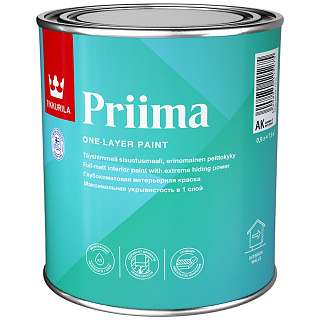 Интерьерная краска Tikkurila PRIIMA глубокоматовая (База AK) 710012052 0.9 л купить