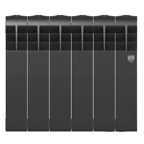 Радиатор биметаллический BiLiner 350мм 6 секций Noir Sable Royal Thermo RTBNS35006 купить