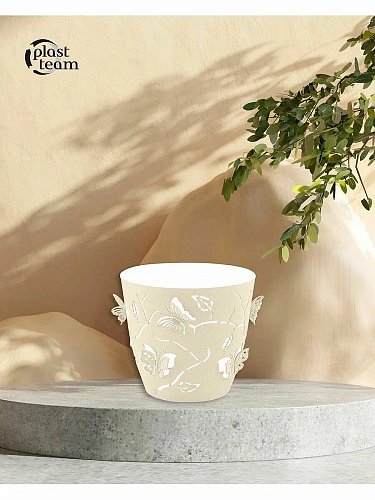 Горшок для цветов Plast Team Butterflies INGREEN PT401310048 купить