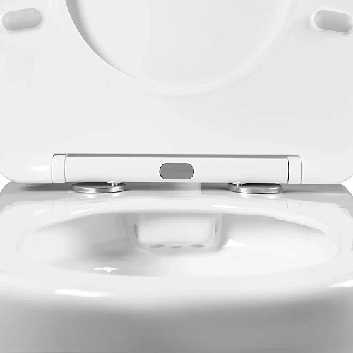 Унитаз подвесной БЕТТА безободковый с сиденьем микролифт Aquatek AQ1253W-00 купить