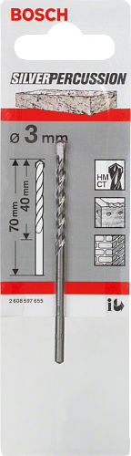 Сверло Bosch CYL-3 по бетону ударное 3*70 мм 2608597655 купить