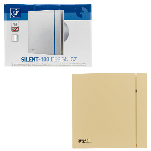 Вентилятор S&P ф100 Silent-100CZ DESIGN-4C обр клапан бесшумный IVORY 03-0103-165 купить
