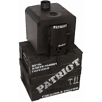 Печь отопительная Patriot 200 Black, с варочной поверхностью, 200м3 GrillD