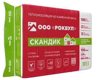 Плиты звукоизоляционные ROCKWOOL Лайт баттс Скандик 800*600*100 6 штук купить