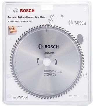Диск пильный Bosch ECO Wood 254*30*2.2мм зубьев 80 по дереву 2608644384 купить