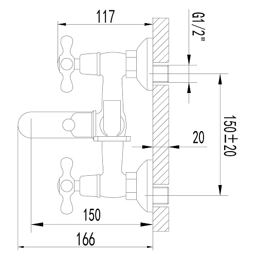 Смеситель Lemark Standard LM2102C для ванны литой излив хром купить
