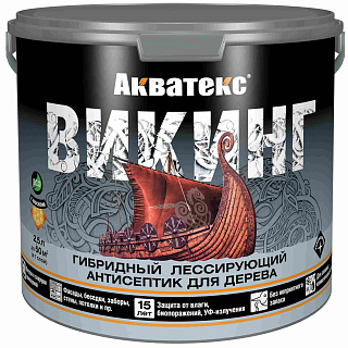 Антисептик гибридный лессирующий  ВИКИНГ тик Акватекс 65089 (2.5л) купить