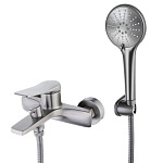 Смеситель для ванны с коротким изливом Lemark Bronx LM3714GM графит Смеситель для ванны с коротким изливом Lemark Bronx LM3714GM графит