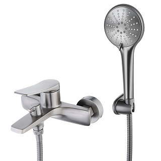 Смеситель для ванны с коротким изливом Lemark Bronx LM3714GM графит купить