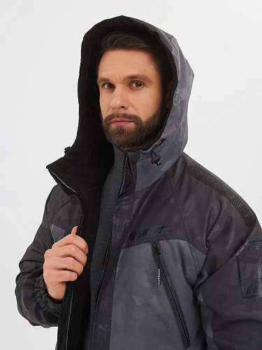 Костюм зимний   Горка-Люкс ткань Breathable Camo цвет Серый р.52/54-170/176см HUNTSMAN купить