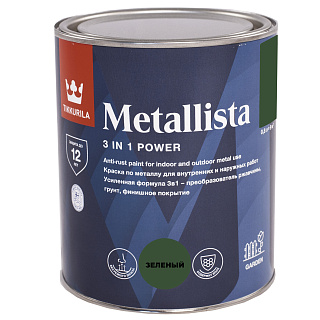 Краска по ржавчине METALLISTA глянцевая зеленая Tikkurila 700014083 (0.8л) купить