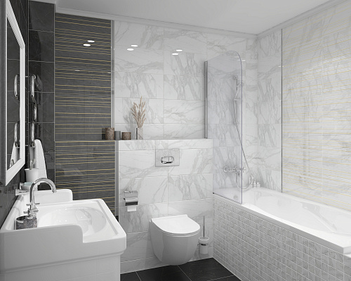 Плитка настенная Olimpus белая 25*50см Laparet 34021 купить