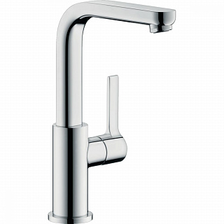 Смеситель HANSGROHE Metris S 31161000 для раковины с высоким поворотным изливом хром купить