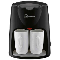 Кофеварка Homestar HS-2020 500Вт, 2 чашки черная 005120