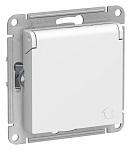 Розетка Atlas Design ATN000146 1-мес З/К шторки с крышкой белый Розетка Atlas Design ATN000146 1-мес З/К шторки с крышкой белый