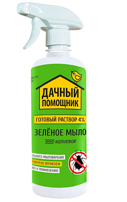 Средство для обработки растений ДАЧНЫЙ ПОМОЩНИК Зеленое мыло(калиевое) 1000мл пульверизатор БИО-комплекс купить