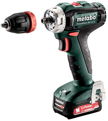 Дрель-шуруповерт аккумуляторный PowerMaxx BS 12 Q 2.0 а/ч Metabo 601037500 купить