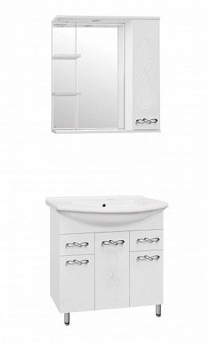 Тумба Венеция 75 с умывальником Модерн 75 белая Style Line ЛС-00000255 купить