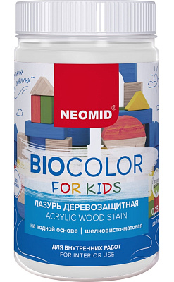 Лазурь деревозащитная NEOMID BioColor For Kids Н-BCFK-0,25 белый (0.25л) купить