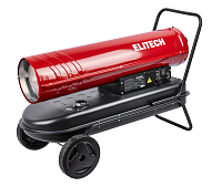 Пушка тепловая дизельная Elitech ДП 50 (прямой нагрев) 50кВт 1100м3/ч S-550м2 бак 56л