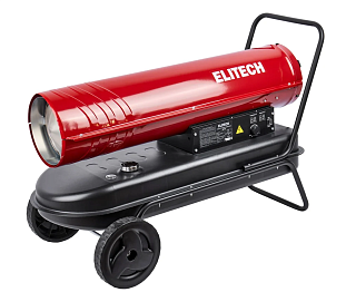 Пушка тепловая дизельная Elitech ДП 50 (прямой нагрев) 50кВт 1100м3/ч S-550м2 бак 56л купить