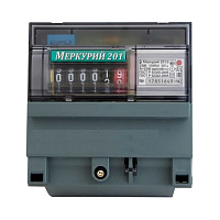 Счетчик Меркурий 201.6 однотариф дин-рейка мех ОУ 1 фазн (220V) 10-80А