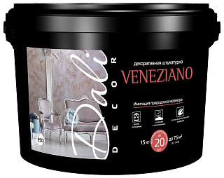 Штукатурка декоративная мраморная Dali-Decor Veneziano белый 15 кг купить