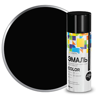 Эмаль аэрозольная Лакра Color 8300167 универсальная черная глянцевая 39 купить