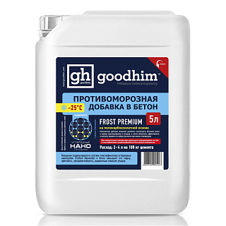 Добавка комплексная противоморозная goodhim Frost Premium до -25 с пластификатором 95430 (5л)  купить