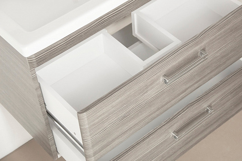 Тумба Лотос 80 с умывальником COMO 80, Plus подвесная шелк зебрано Style Line ЛС-00000491 купить