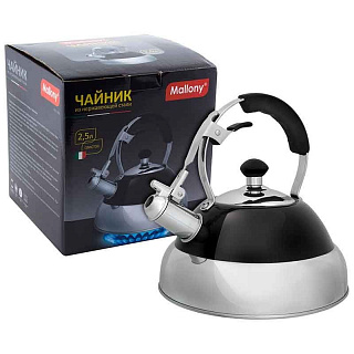 быт Чайник MAL-046 2.5л нерж.сталь,черный купить