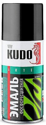 Эмаль фосфоресцентная аэрозоль зелено-желтая матовая Kudo KU-1250.1  (0.21л) купить